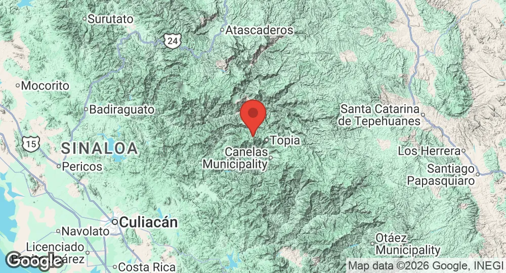 Near El Ventoso, Topia, Durango, Mexico