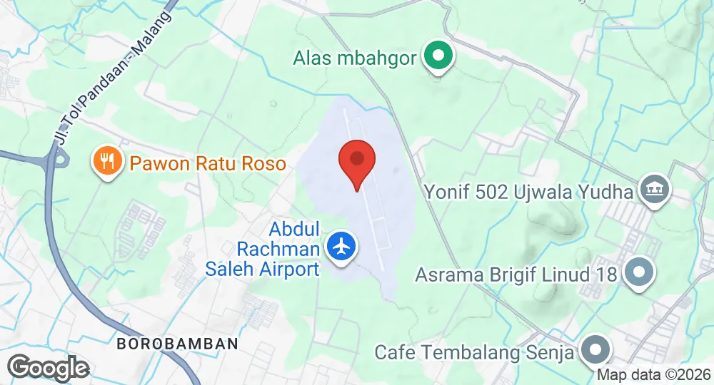 Map of Abdul Rachman Saleh Air Force Base
