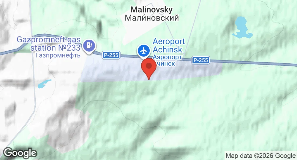 Map of Achinsk Airport
