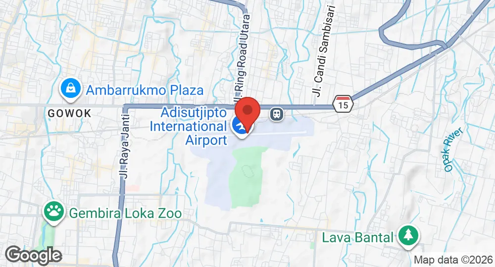 Map of Adisutjipto Air Force Base