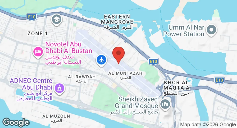 Map of Al Bateen Air Base