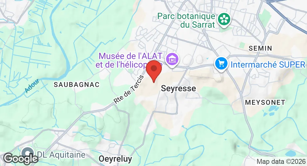 Map of Dax-Seyresse