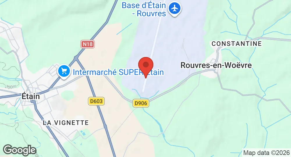 Map of Étain-Rouvres
