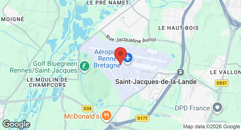 Map of Rennes-Saint-Jacques