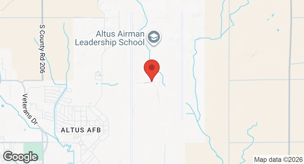 Map of Altus Air Force Base