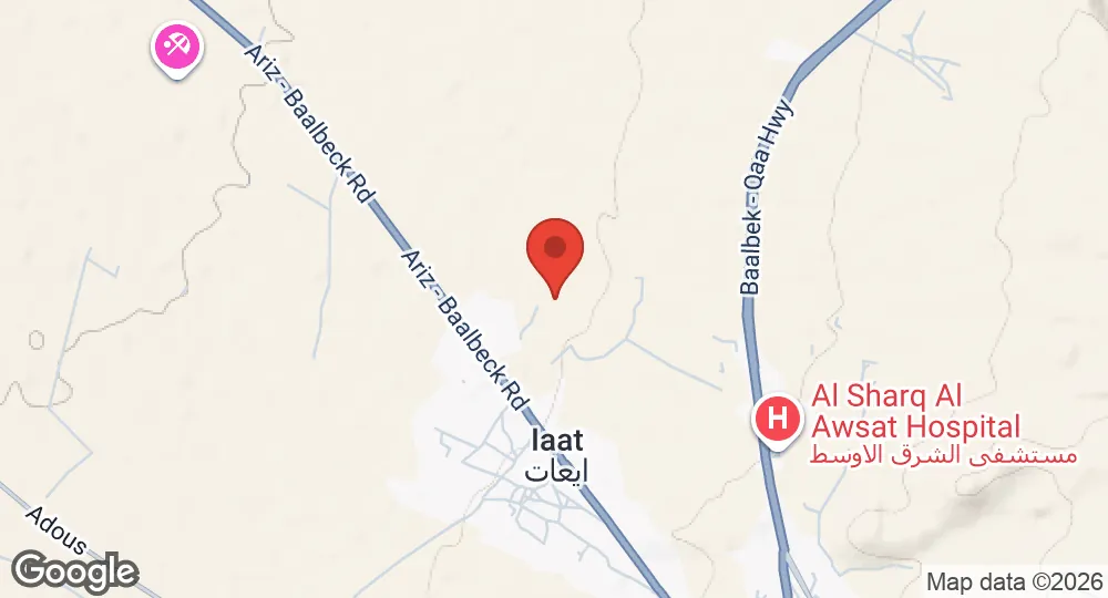Map of Baalbek Ayat (Iaat) Airfield