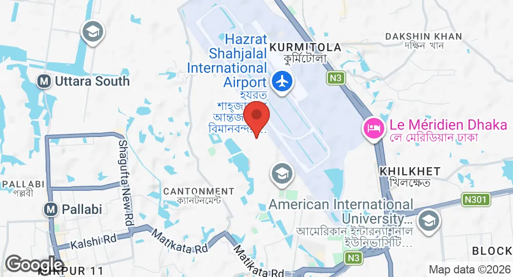 Map of BAF Base Bir Uttom A. K. Khandker