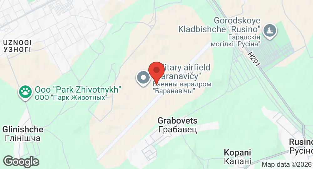 Map of Baranovichi Air Base