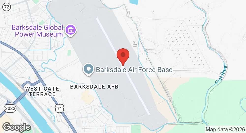Map of Barksdale Air Force Base