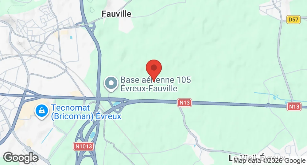 Map of Base aérienne 105 Évreux-Fauville