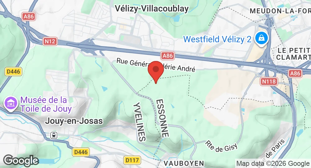 Map of Base aérienne 107 Villacoublay