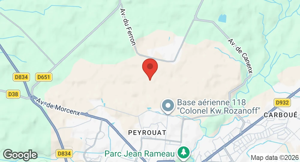 Map of Base aérienne 118 Mont-de-Marsan