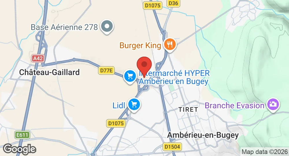 Map of Base aérienne 278 Ambérieu-en-Bugey