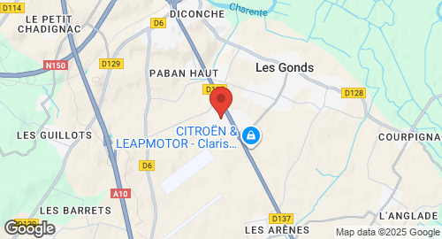 Mapa de Base aérienne 722 Saintes-Thénac