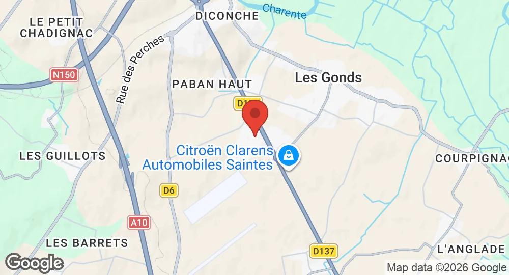 Map of Base aérienne 722 Saintes-Thénac