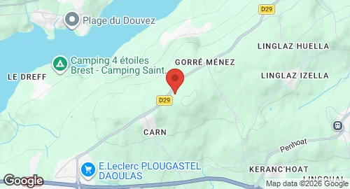 Map of Base aérienne 928 Brest-Loperhet