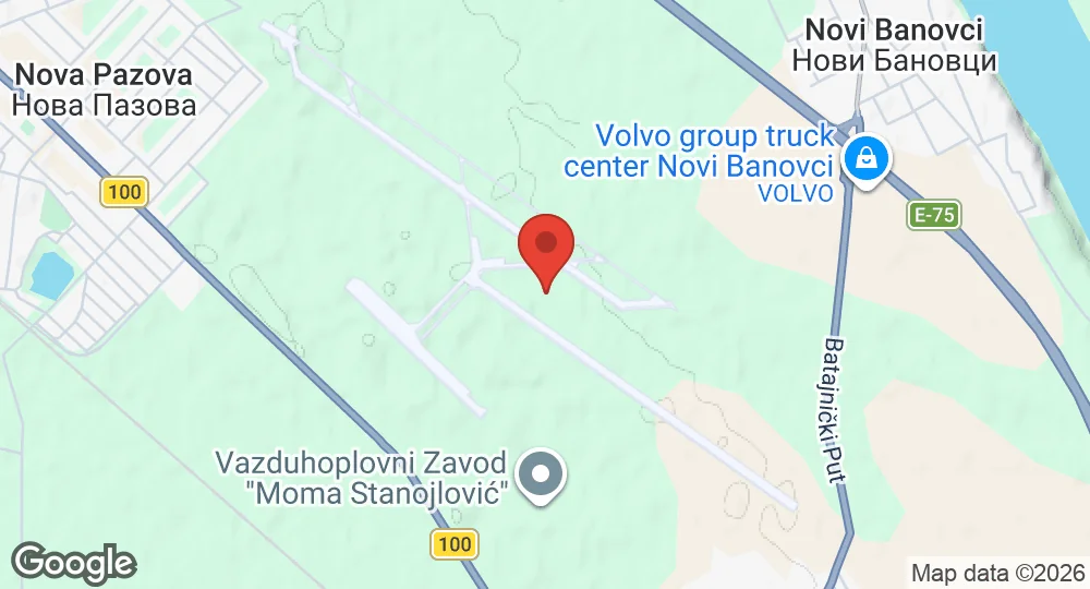 Map of Batajnica Air Base