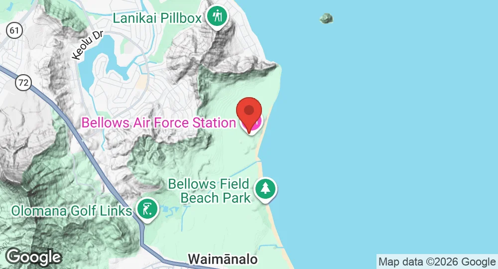 Map of Bellows Air Force Station