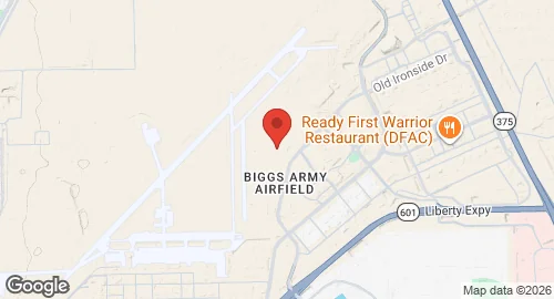Map of Biggs Army Airfield