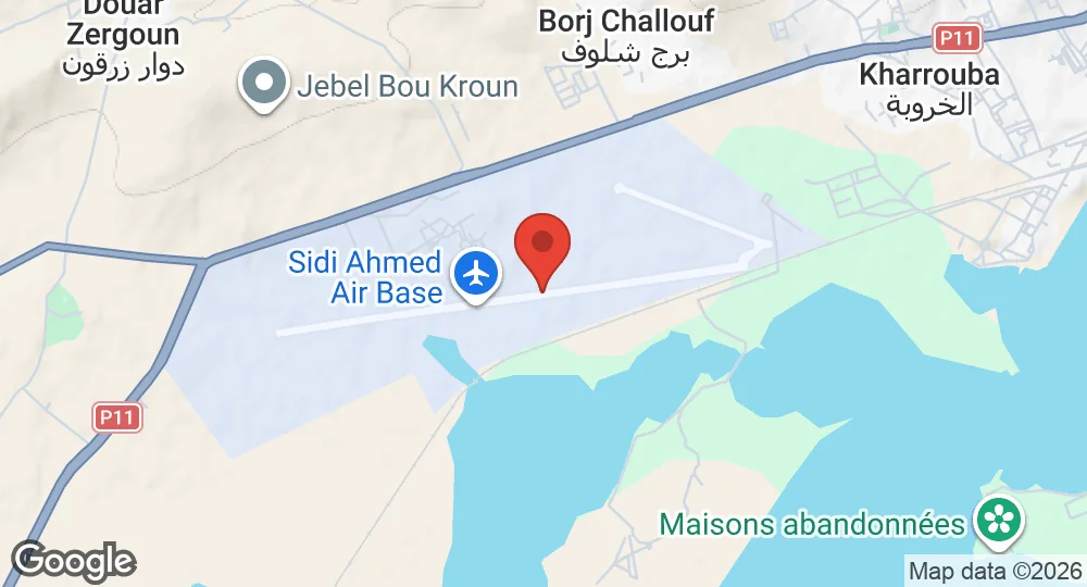 Map of Bizerte-Sidi Ahmed Air Base