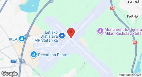 Map of Bratislava Airport