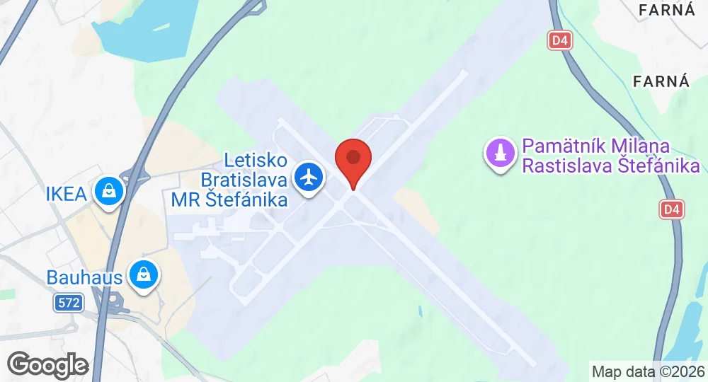 Map of Bratislava Airport