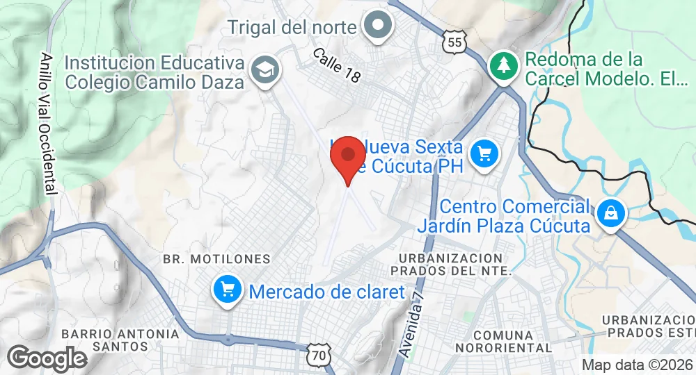 Map of Brigadier General Camilo Daza Alvarez Air Base