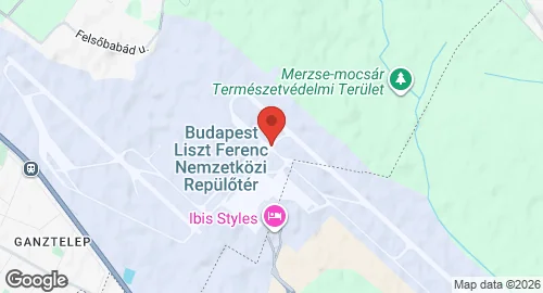 Map of Budapest Ferenc Liszt International Airport