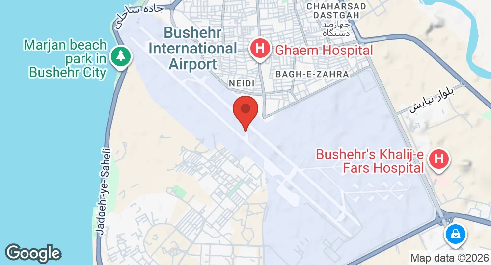 Map of Bushehr Airport