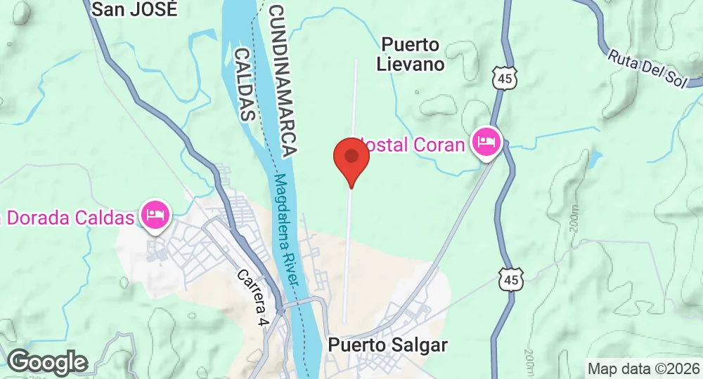 Map of Captain Germán Olano Moreno Air Base