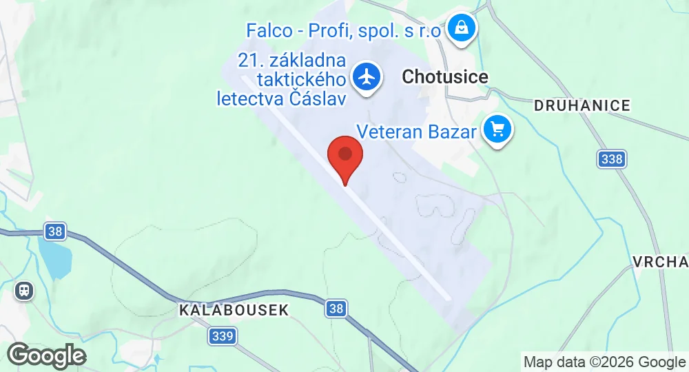 Map of Čáslav Air Base