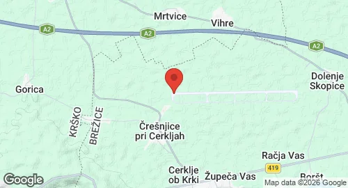 Map of Cerklje ob Krki Air Base
