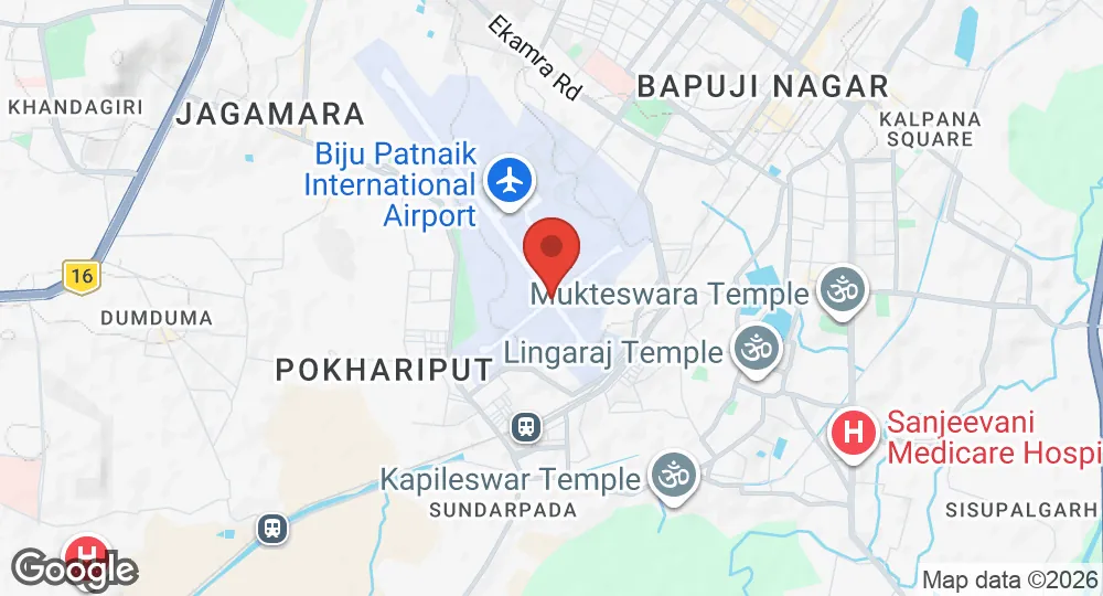 Map of Coast Guard Air Enclave Bhubaneswar