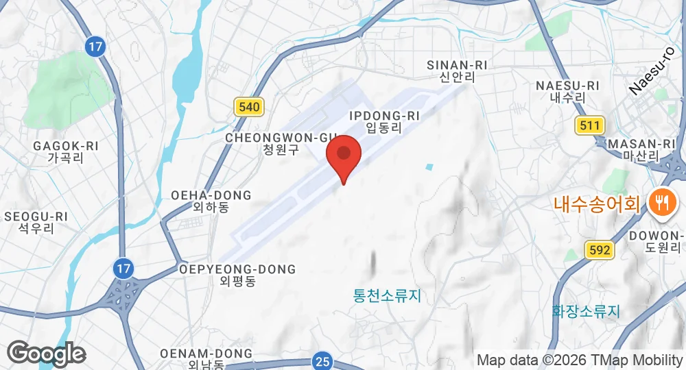 Map of Cheongju Air Base