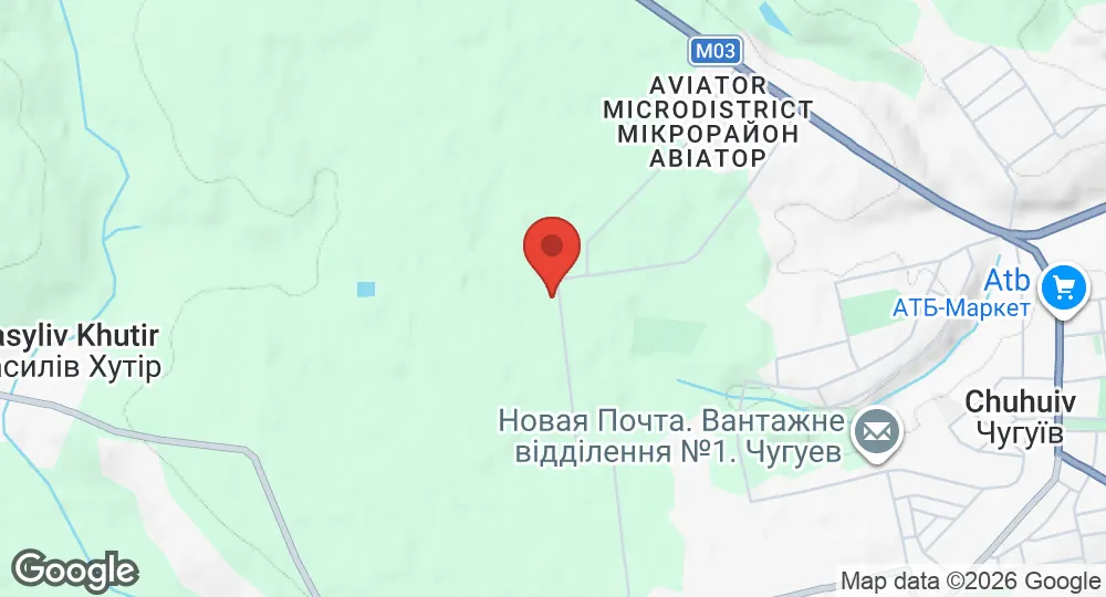 Map of Chuhuiv Air Base