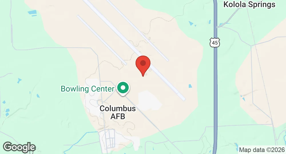 Map of Columbus Air Force Base