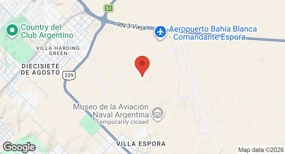 Map of Comandante Espora Naval Air Base