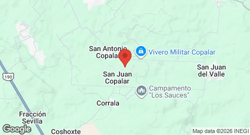 Map of Comitán/Copalar Air Force Base