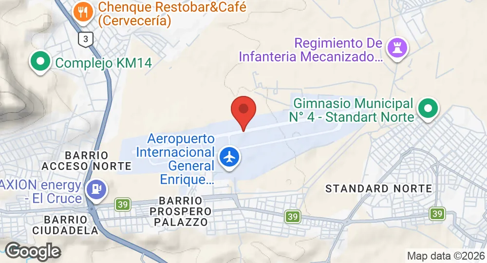 Map of Comodoro Rivadavia Air Base