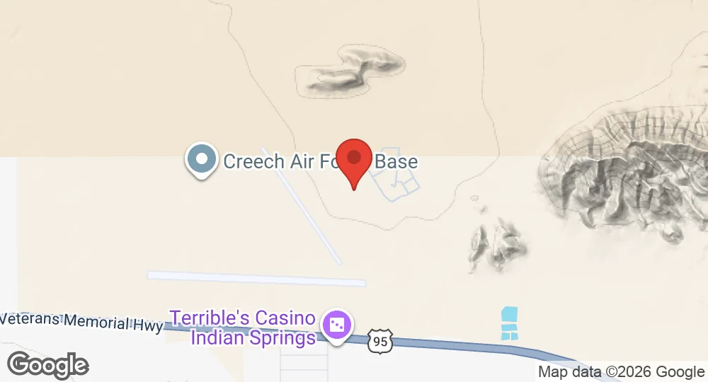 Map of Creech Air Force Base