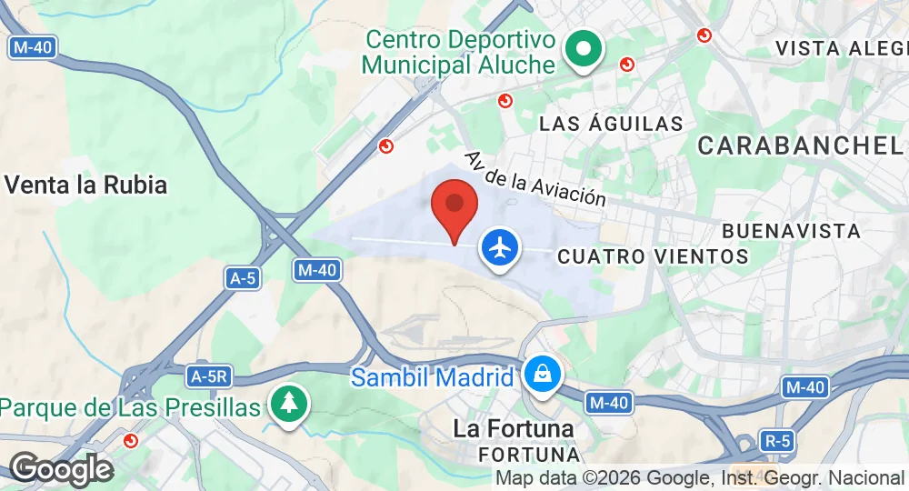 Map of Cuatro Vientos Air Base