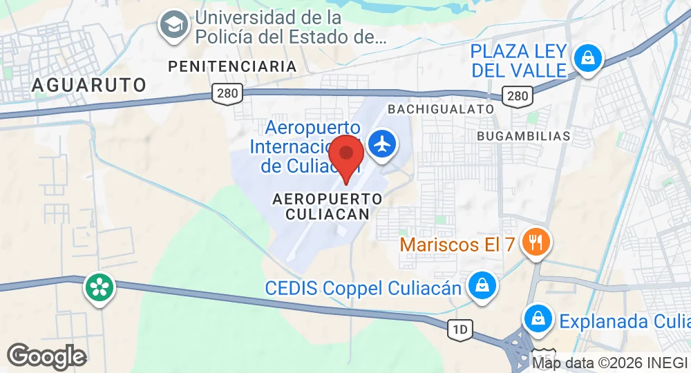 Map of Culiacán International Airport