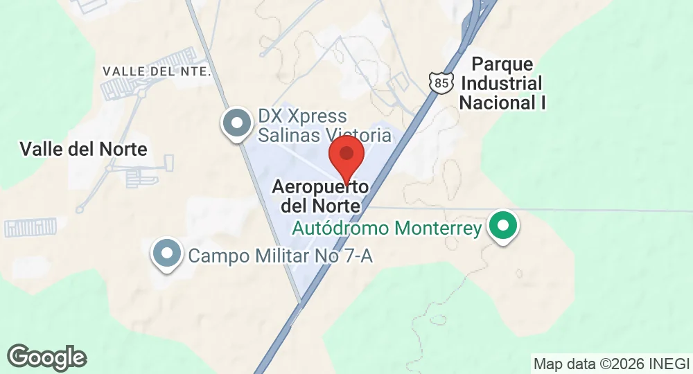 Map of Del Norte International Airport