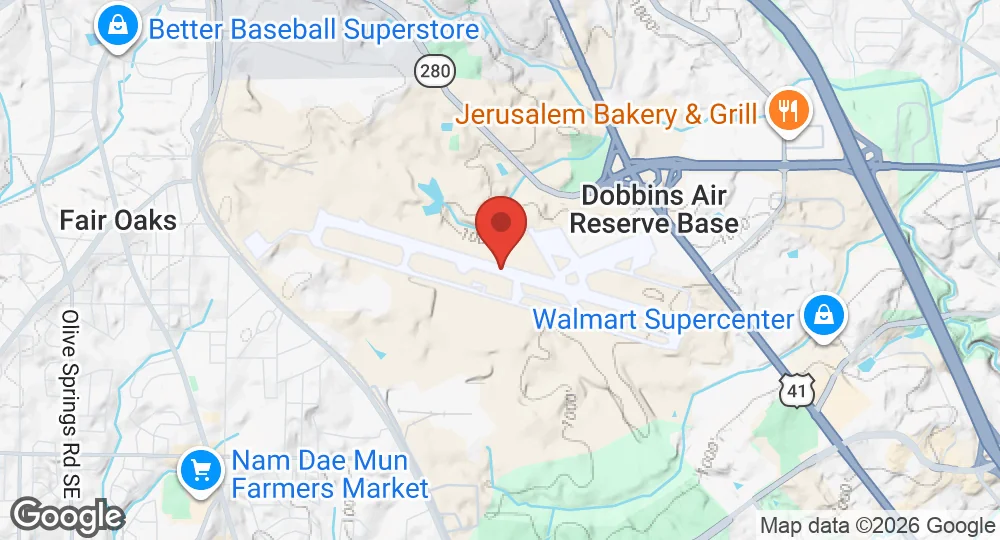 Map of Dobbins Air Reserve Base