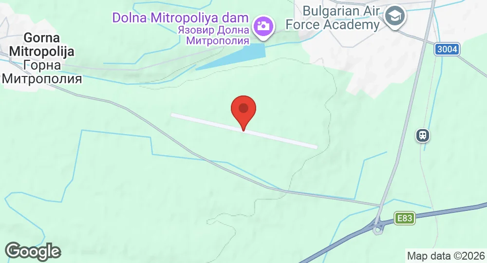 Map of Dolna Mitropoliya Air Base