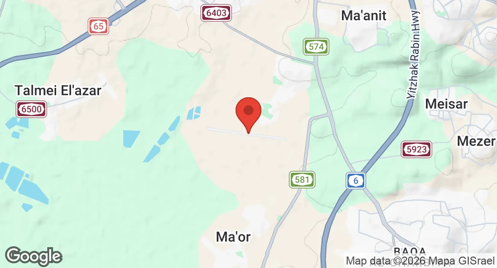 Map of Ein Shemer Airfield