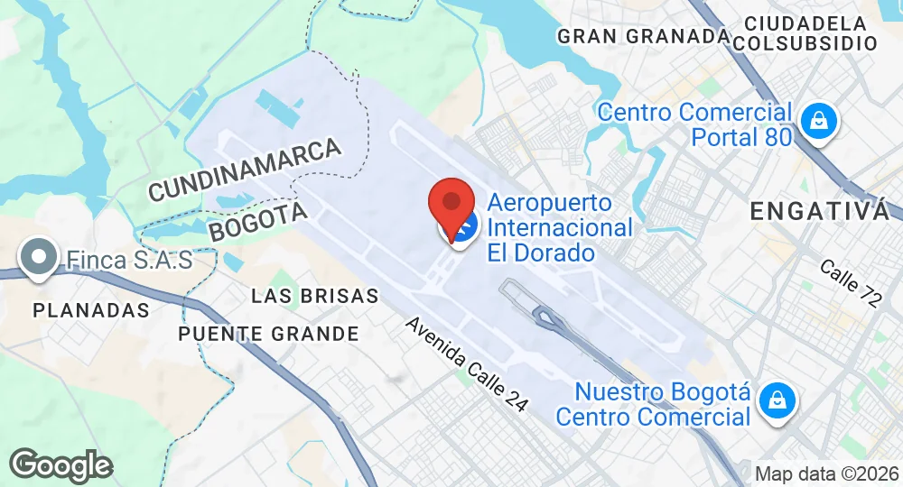 Map of El Dorado International Airport