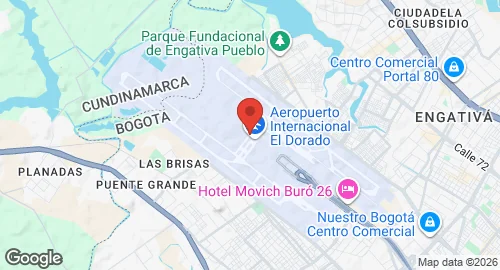 Map of El Dorado International Airport