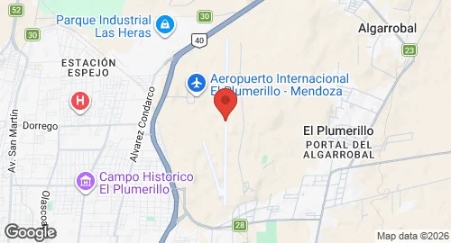 Map of El Plumerillo Air Base