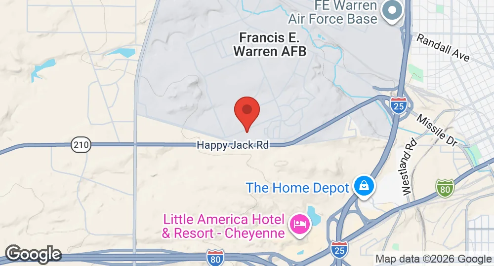 Map of Francis E. Warren Air Force Base